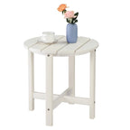 Table d'appoint ronde d'extérieur en polyéthylène haute densité 18