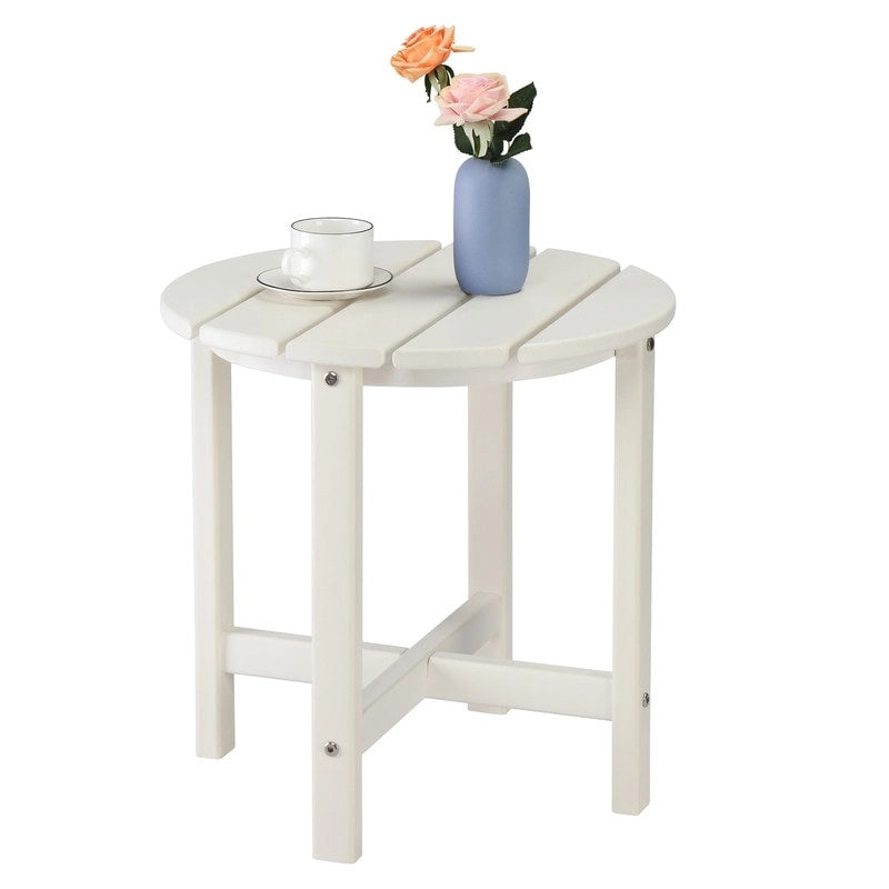 Table d'appoint ronde d'extérieur en polyéthylène haute densité 18