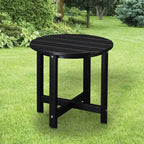 Table d'appoint ronde d'extérieur en polyéthylène haute densité 18