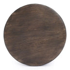 Table d'appoint ronde en MgO gris et marron, intérieur et extérieur