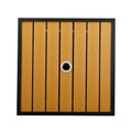Table basse de patio en osier de 22 po de largeur avec trou pour parasol
