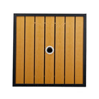 Table basse de patio en osier de 22 po de largeur avec trou pour parasol
