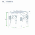 Table d'appoint d'extérieur en teck Carmel de Cambridge Casual