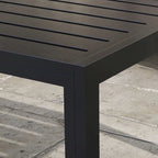 Table basse de patio Outsunny, table d'appoint d'extérieur rectangulaire avec cadre en acier et plateau à lattes pour jardin