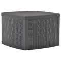 vidaXL Side Table Mocha 21.3x21.3x14.4 Plastic