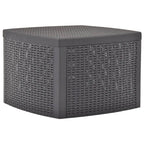 vidaXL Side Table Mocha 21.3x21.3x14.4 Plastic