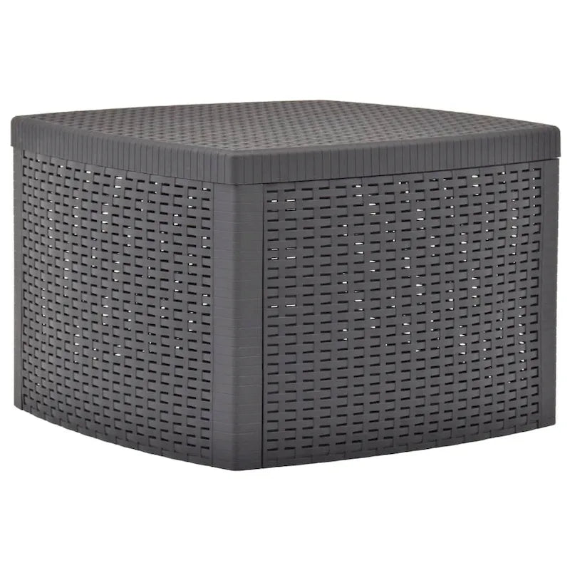 vidaXL Side Table Mocha 21.3x21.3x14.4 Plastic