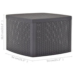 vidaXL Table d'appoint Mocha 21,3x21,3x14,4 Plastique