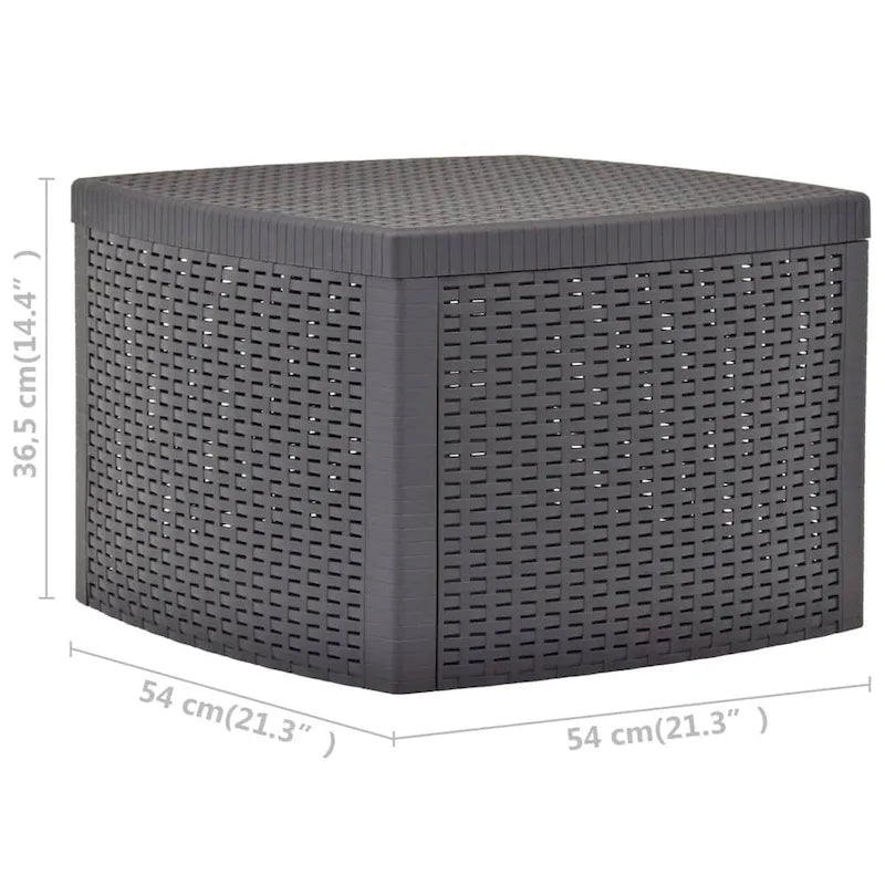 vidaXL Table d'appoint Mocha 21,3x21,3x14,4 Plastique