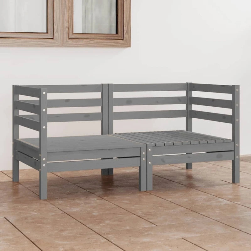 vidaXL Canapé de jardin 2 places en pin massif - 25 x 25 x 24,6