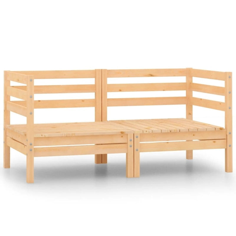 vidaXL Canapé de jardin 2 places en pin massif - 25 x 25 x 24,6