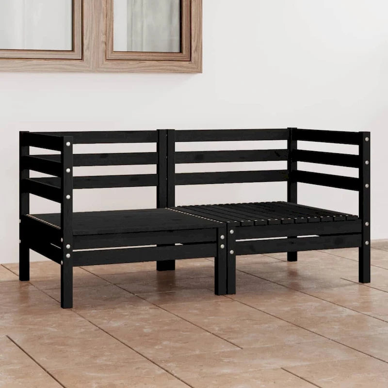vidaXL Canapé de jardin 2 places en pin massif - 25 x 25 x 24,6