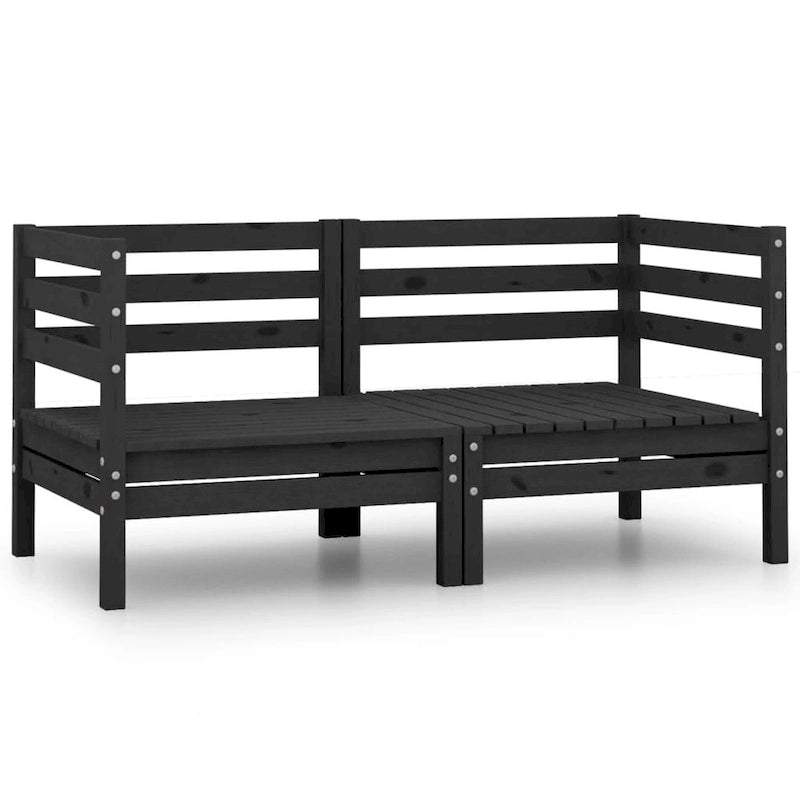 vidaXL Canapé de jardin 2 places en pin massif - 25 x 25 x 24,6