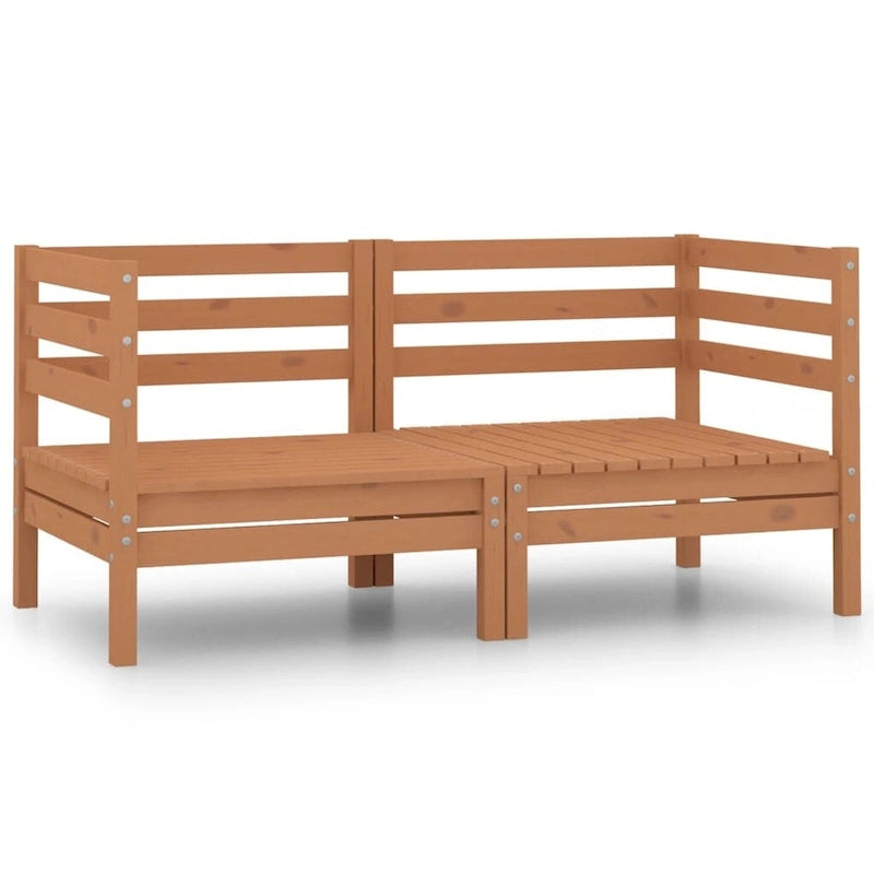 vidaXL Canapé de jardin 2 places en pin massif - 25 x 25 x 24,6