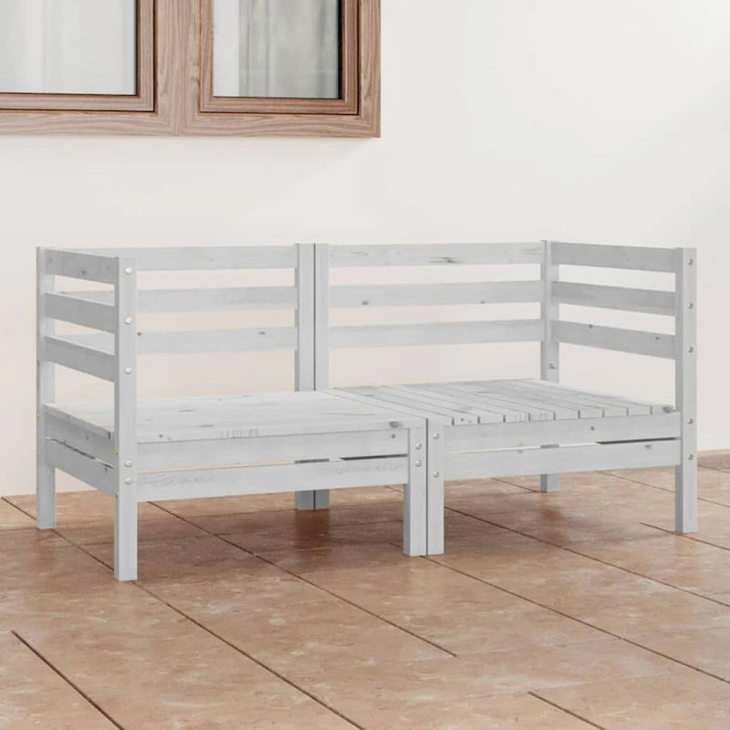 vidaXL Canapé de jardin 2 places en pin massif - 25 x 25 x 24,6