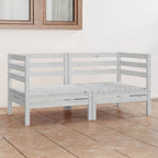 vidaXL Canapé de jardin 2 places en pin massif - 25 x 25 x 24,6