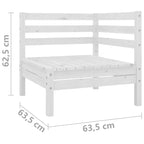 vidaXL Canapé de jardin 2 places en pin massif - 25 x 25 x 24,6