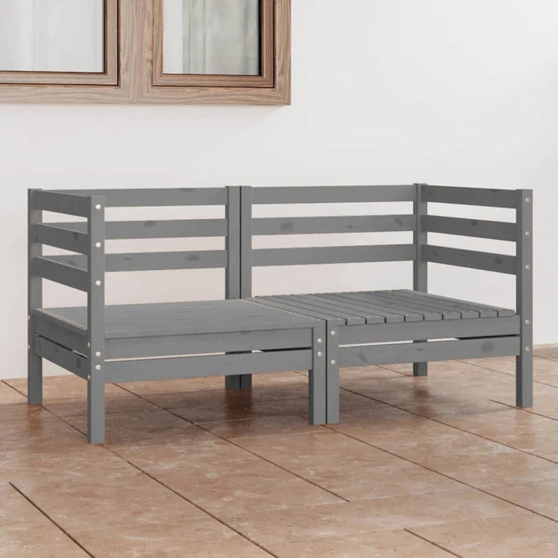 vidaXL Canapé de jardin 2 places en pin massif - 25 x 25 x 24,6