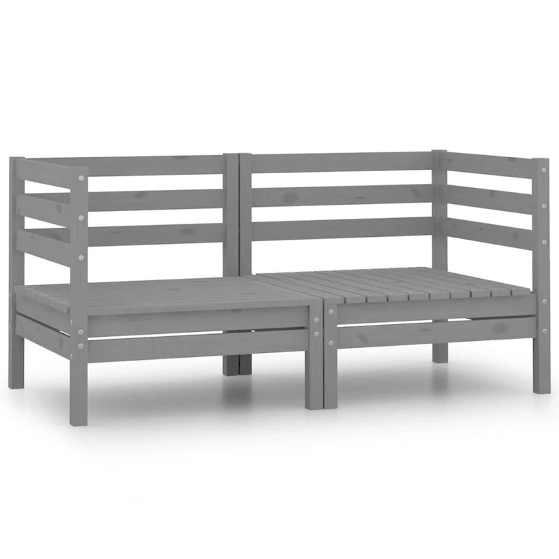vidaXL Canapé de jardin 2 places en pin massif - 25 x 25 x 24,6
