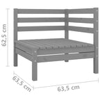 vidaXL Canapé de jardin 2 places en pin massif - 25 x 25 x 24,6