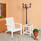 Lot de 2 chaises Adirondack de jardin Costway avec table d'appoint en bois massif
