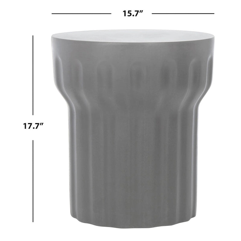 SAFAVIEH Ulya Table d'appoint en béton pour intérieur/extérieur - 15,7 x 15,7 x 17,7 - 16Lx16Px18H