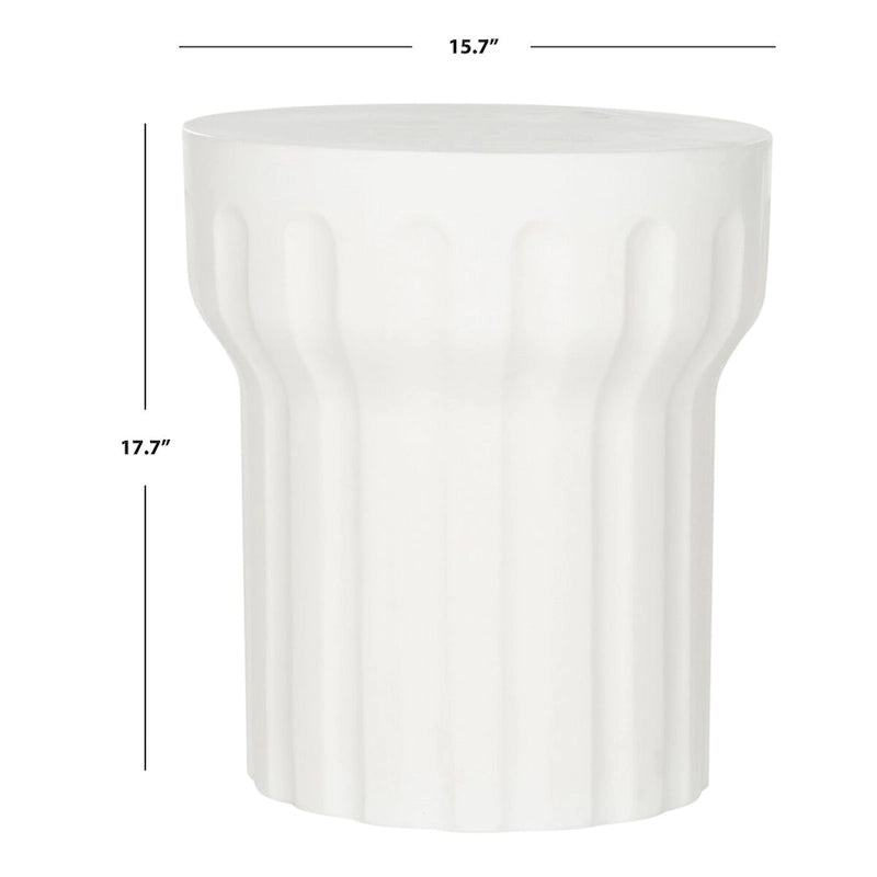 SAFAVIEH Ulya Table d'appoint en béton pour intérieur/extérieur - 15,7 x 15,7 x 17,7 - 16Lx16Px18H