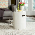 Table d'appoint d'intérieur/extérieur en béton Safavieh Reasilvia Trunk (gris foncé) - 14.9 x 14.9 x 16.5 - 15Wx15Px17H