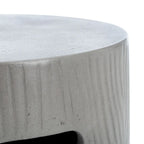 Table d'appoint d'intérieur/extérieur en béton Safavieh Reasilvia Trunk (gris foncé) - 14.9 x 14.9 x 16.5 - 15Wx15Px17H