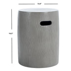 Table d'appoint d'intérieur/extérieur en béton Safavieh Reasilvia Trunk (gris foncé) - 14.9 x 14.9 x 16.5 - 15Wx15Px17H
