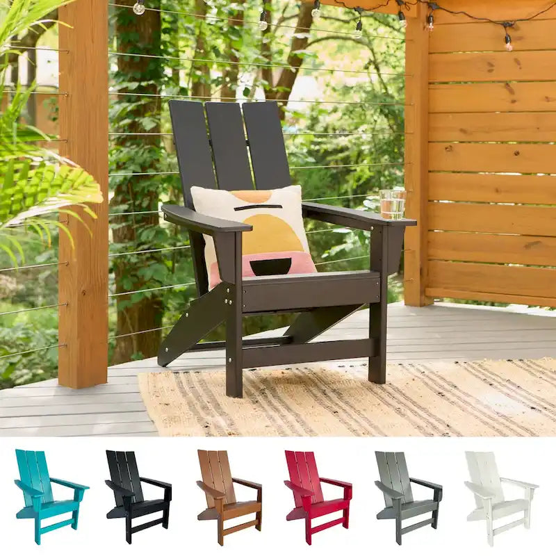 Marina All Weather Poly Lumber Outdoor Modern Adirondack Chair