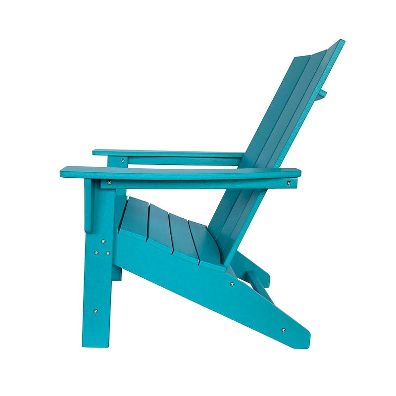 Chaise Adirondack moderne d'extérieur Marina tout temps en bois synthétique