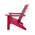 Chaise Adirondack moderne d'extérieur Marina tout temps en bois synthétique
