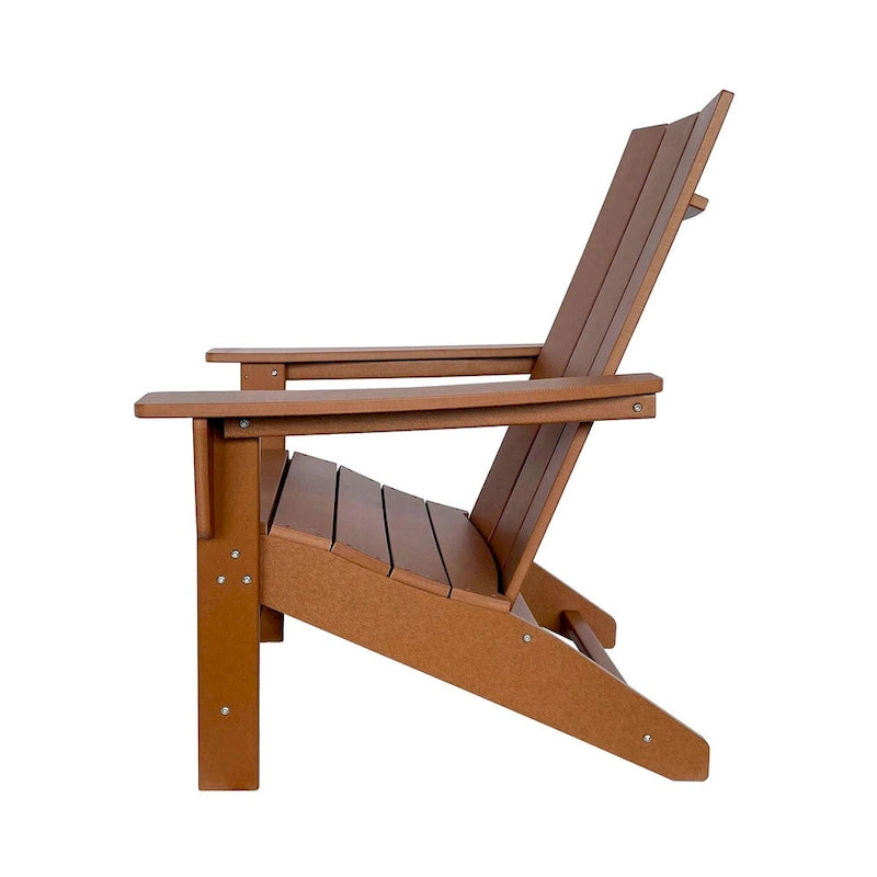 Chaise Adirondack moderne d'extérieur Marina tout temps en bois synthétique