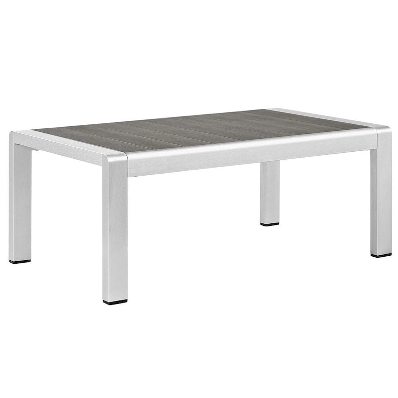 Table basse de terrasse extérieure en aluminium pour la plage