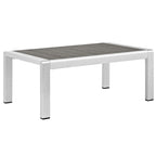 Table basse de terrasse extérieure en aluminium pour la plage