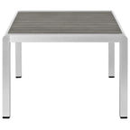 Table basse de terrasse extérieure en aluminium pour la plage