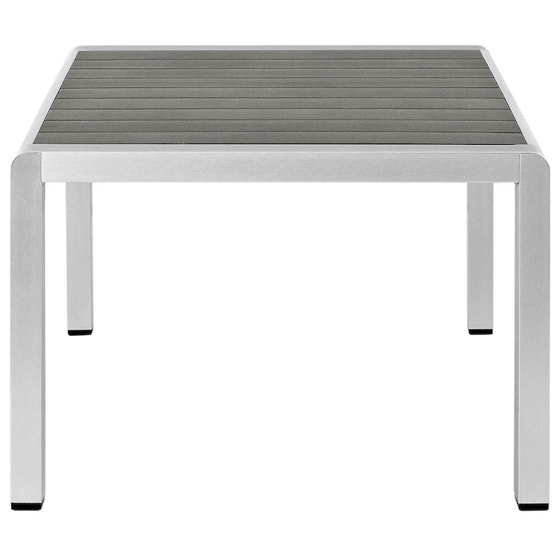 Table basse de terrasse extérieure en aluminium pour la plage