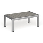 Table basse de terrasse extérieure en aluminium pour la plage