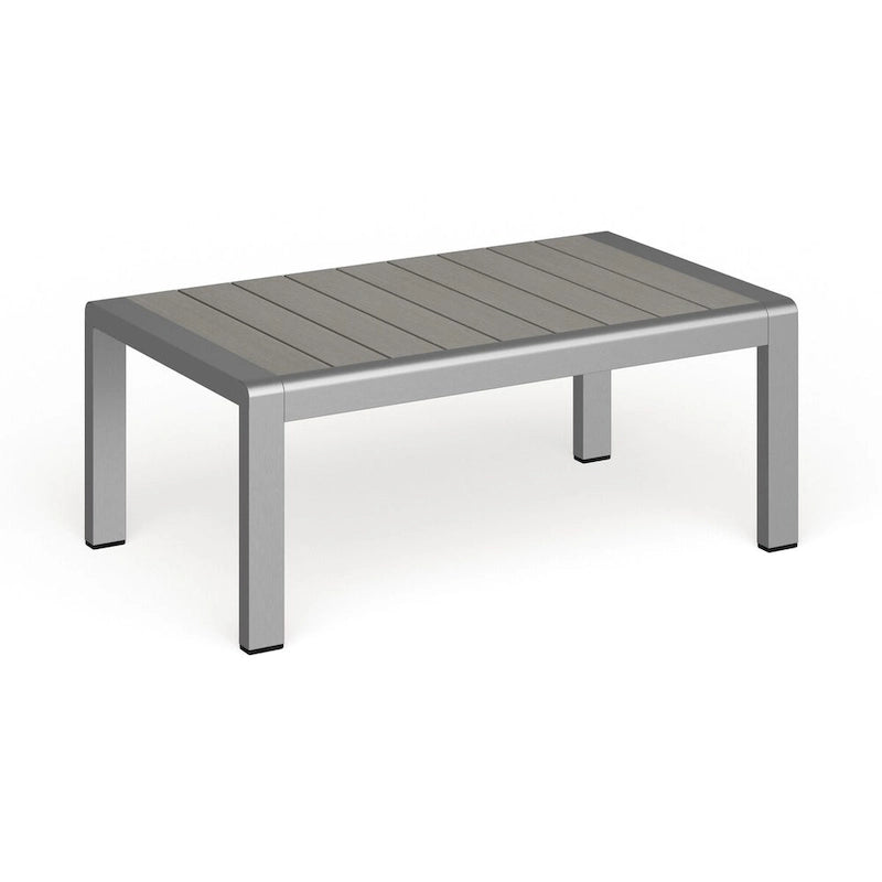 Table basse de terrasse extérieure en aluminium pour la plage