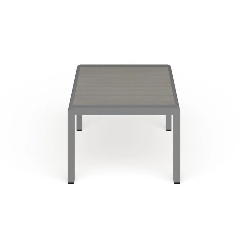 Table basse de terrasse extérieure en aluminium pour la plage