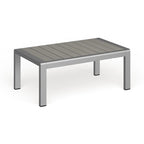 Table basse de terrasse extérieure en aluminium pour la plage