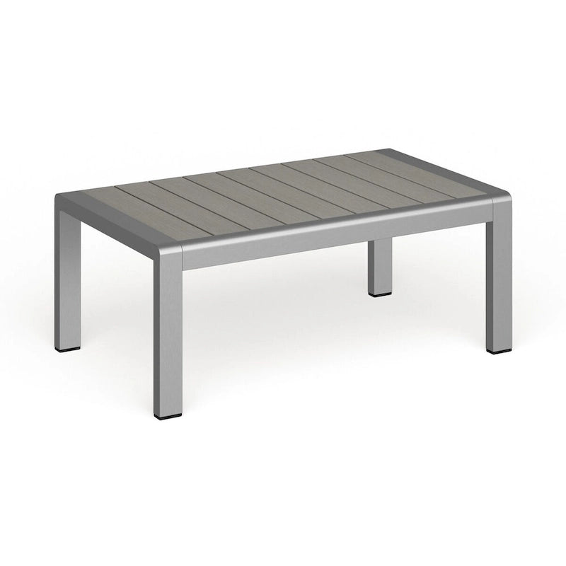 Table basse de terrasse extérieure en aluminium pour la plage