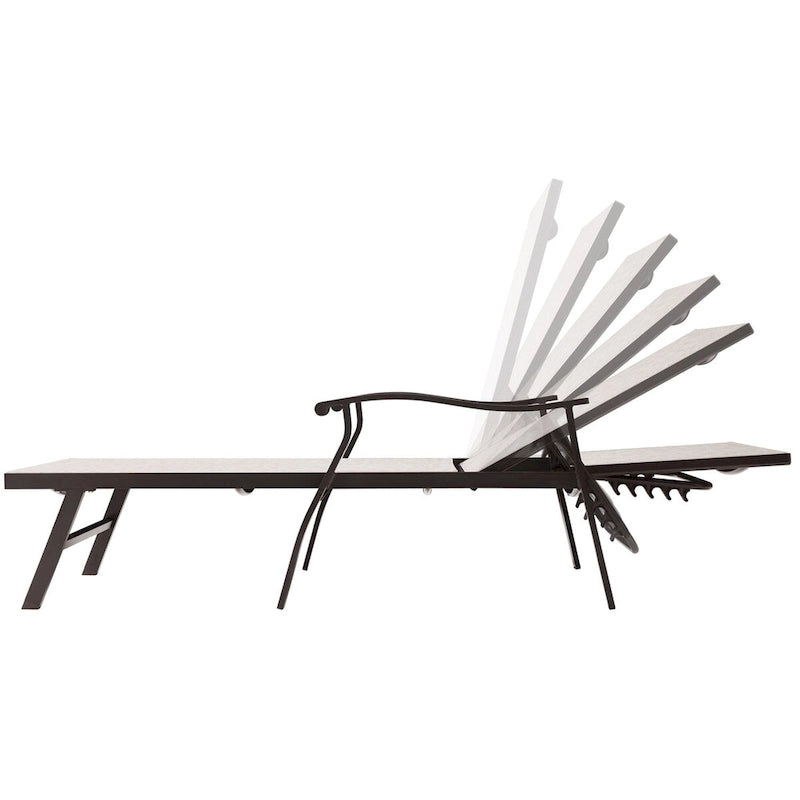 Chaises longues de jardin VredHom en aluminium réglables - 76,18 L 21,1 l 13,8 H