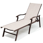 Chaises longues de jardin VredHom en aluminium réglables - 76,18 L 21,1 l 13,8 H