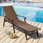 Chaises longues de jardin VredHom en aluminium réglables - 76,18 L 21,1 l 13,8 H