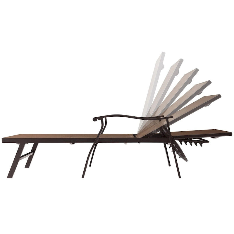 Chaises longues de jardin VredHom en aluminium réglables - 76,18 L 21,1 l 13,8 H