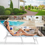 Chaises longues de jardin VredHom en aluminium réglables - 76,18 L 21,1 l 13,8 H