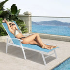 Chaises longues de jardin VredHom en aluminium réglables - 76,18 L 21,1 l 13,8 H