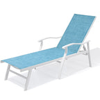 Chaises longues de jardin VredHom en aluminium réglables - 76,18 L 21,1 l 13,8 H